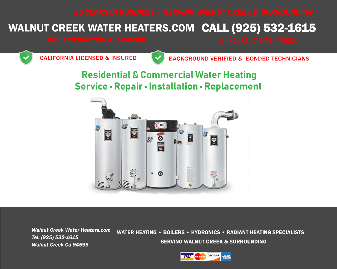 Walnut Creek Water Heaters